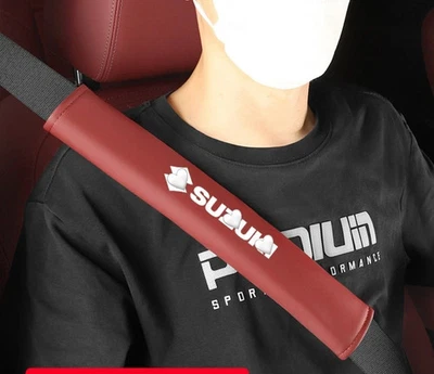 Funda de cinturón de seguridad de coche apta para Suzuki 2 piezas cojín de hombro almohadilla accesorios Foto 1 de 4