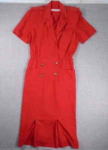 Liz Claiborne 100% Silk Dress Women's 6 Petite Red Long Dress - Picture 1 of 19