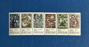 Islas Feroe - Estampillas postales originales vintage - 1984 - Cuentos de hadas - Imagen 1 de 2
