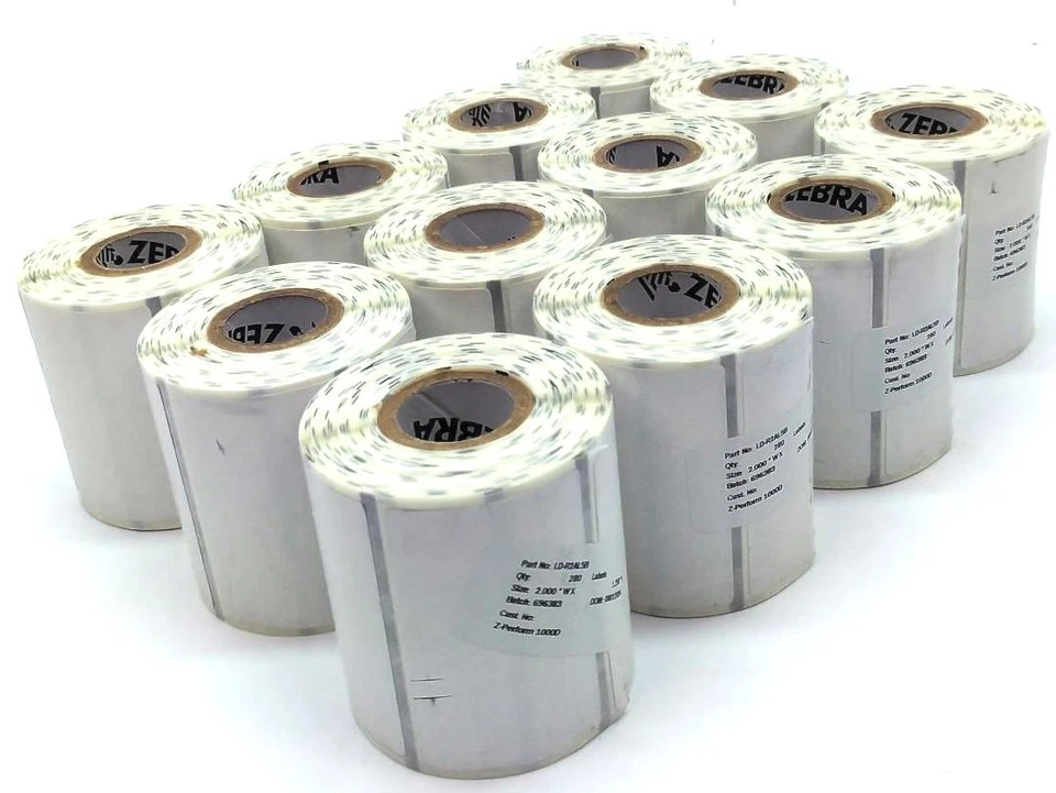 Zebra Labels 2" x 1.25" Z-Perform 1000D Thermal LD-R2AL5B Genuine OEM - 17 Rolls - Image 1 of 4