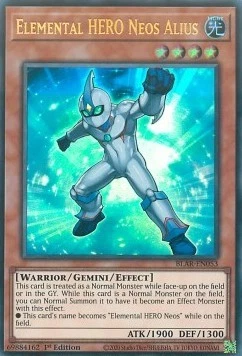 YuGiOh Elemental HERO Neos Alius BLAR-EN053 Ultra Rare Englisch Neu 1st - Bild 1 von 2