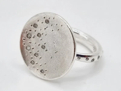 Anillo Links of London Diamante Luna Reloj Sobre Me Plata Esterlina RARO Talla N Foto 1 de 4