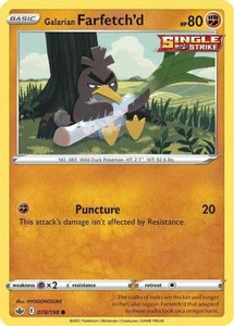 4x NM-Mint Galarian Farfetch'd - 078/198 - Common Pokemon Chilling Reign - Picture 1 of 1
