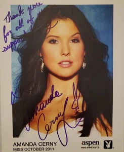 Amanda Cerny PLAYBOY PLAYMATE OCTOBER 2011 TO LARRY Signed 8x10 Photo - Picture 1 of 1