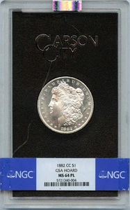 1882-CC Morgan Dollar GSA HOARD S$1 NGC MS64PL - Picture 1 of 2