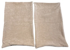 Copricuscini Getto Beige, 12x20", Confezione da 2, Premium Morbido Ciniglia Divano Camera da Letto - Foto 1 di 3