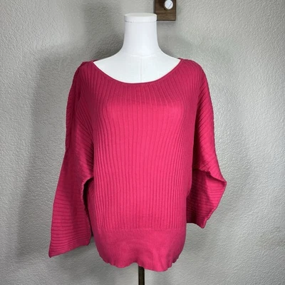 Ann Taylor XL Mujer Fucsia Suéter 100% Algodón Foto 1 de 4