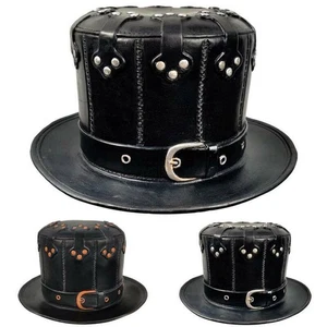 Plague Doctor Halloween Mask Birds Long Nose Beak Faux Leather Hat Steampunk Cap - Picture 1 of 6