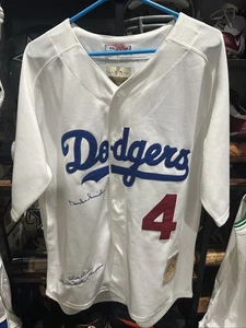 DUKE SNIDER SIGNED BROOKLYN DODGERS MITCHELL & NESS AUTHENTIC JERSEY - PSA - Picture 1 of 8