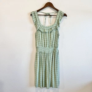 Maurices grünes gesmoktes Gingham-Kleid Damen Small Cottagecore Milkmaid Prairie - Bild 1 von 10