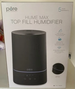 Pure Enrichment Humidifiers 11.5"H x 7.5"W x 7.5"D Hume Max Top Fill in Black - Picture 1 of 7