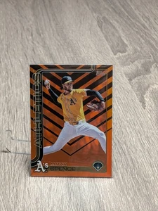 Mitch Spence Athletics 2025 Update Series Topps Orange Black Foil US20 - Picture 1 of 2