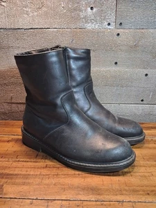 Blondo Boots Mens 8D Black Leather Wool Lined Waterproof Zip Snowboots Canada - Picture 1 of 10