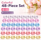 48pcs 5ml/5g Empty Cosmetic Jars Sample Pots Lip Balm Makeup Travel Containers