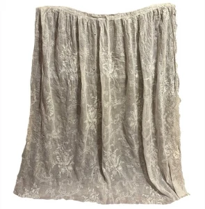 Beautiful Rare 19th Century French Cotton Beauvais Hand Embroidered Curtain 1754 - Picture 1 of 9