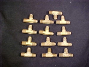 13 Brass Compression Tee T Tubing Fittings 5/16” x 5/16” x ¼” NPT - Picture 1 of 4