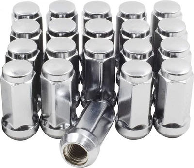 20 Chrome Truck Lug Nuts 14x1.5 fits Chevrolet GMC Silverado Sierra 1.75" Tall - Image 1 of 4