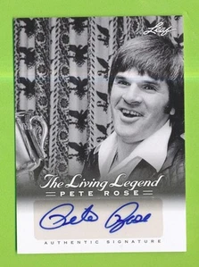 Autografo Leaf Living Legend 2012 - Pete Rose (AU-33) Cincinnati Reds (d, 24) - Foto 1 di 2