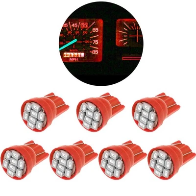 Kit de tablero rojo bombilla LED T10 7 piezas para Ford Bronco F150 F250 F350 1980-1996 Foto 1 de 4