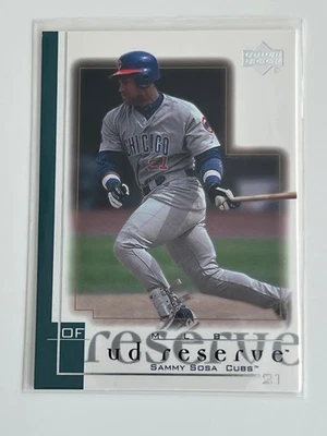 2001 Upper Deck Reserve - Sammy Sosa #109 Chicago Cubs NR-MT+ - Image 1 of 2
