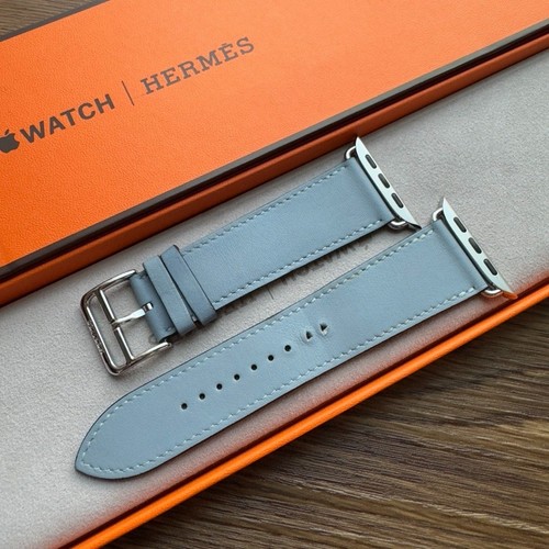 Apple Watch Hermès Blu Ran HERMES Pelle 46mm 45mm 44mm 42mm