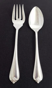 Reed and Barton Edelstahl Rosecliff Gruppe von 1 Salatgabel und 1 Teelöffel - Bild 1 von 4