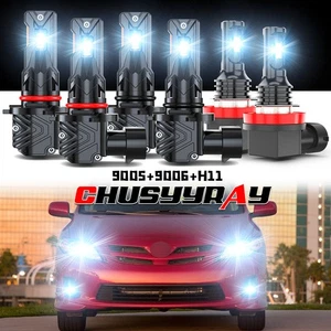 Para fit Toyota Corolla 2009-2013 Combo LED Faros+Bombillas luz antiniebla 6000K - Picture 1 of 18