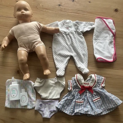 Muñeca American Girl Bitty Baby Rubia Ojos Azules Mameluco Dormir Agradable Compañía Foto 1 de 4