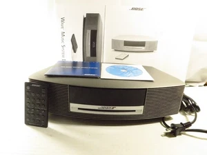 Bose Wave Music System III CD AM/FM Radio Argento, con telecomando/manuale, completamente testato - Foto 1 di 9