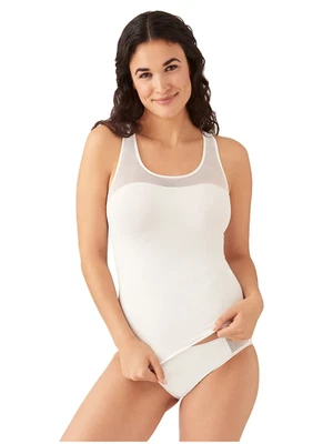 WACOAL 815378 KEEP YOUR COOL Racerback Camisole ~ WHITE ~ SMALL ~ NWT MSRP $32 - Image 1 of 4