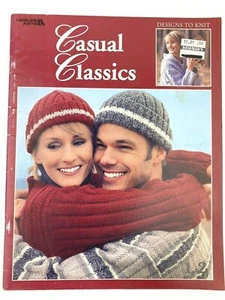 Leisure Arts Designs to Knit Casual Classics Sweaters Pullovers Vests Hats #3328 - Picture 1 of 8