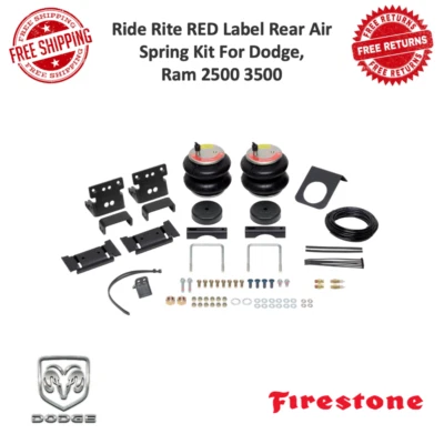 Kit de resorte neumático trasero Firestone Ride Rite etiqueta roja para Dodge, Ram 2500 3500 #2701 Foto 1 de 4