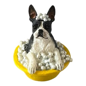 Danbury Mint Boston Terrier Miniatur Figur Schaumbad - Bild 1 von 6