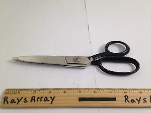 Vintage 9 1/2" Joy USA Pinking Sewing Shears Scissors Patents Pending zig zag - Picture 1 of 5