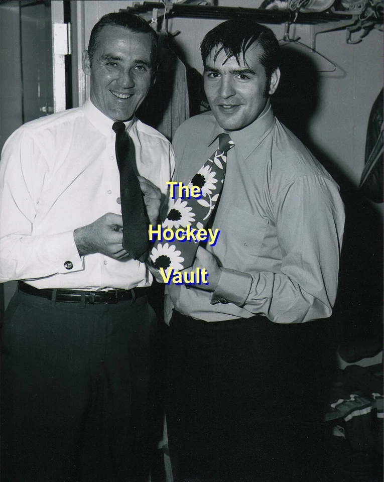 St. Louis BLUES Bob PLAGER Jacques PLANTE  Best TIE Contest CUSTOM Lab 8X10 LOOK - Image 1 of 1
