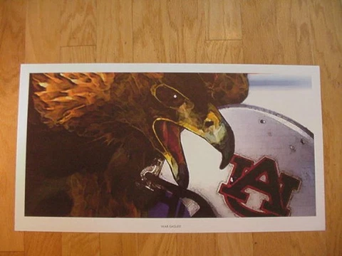 Auburn Tigers War Eagle Poster-12 X 24 Cover