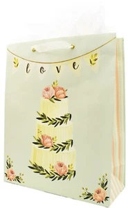 Floral Large Wedding Gift Bag - Wedding Cake Design - Picture 1 of 4