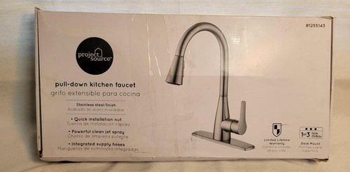 Project Source Pull Down Out Sprayer Kitchen Faucet Stainless Steel ...