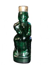 Vintage 1970’s “THINKER” Mennen Skin Bracer After Shave Green Glass Earth Bottle