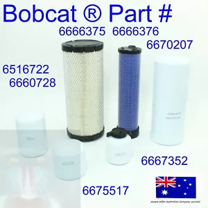 fits Bobcat Filter Kit 6666375 6670207 6675517 6667352 6516722 337 341 E50 E55 - Bild 1 von 3