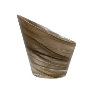 Swirl Glas Teelicht Kerzenhalter Herbst Braun Creme Carolina Designs - Bild 1 von 12