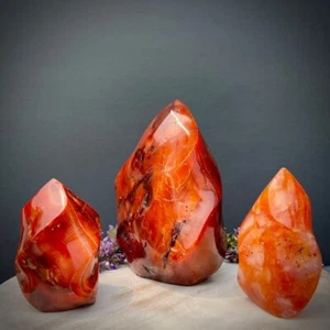 Carnelian Flame Carnelian Crystal Tower Red Agate Flame Tower Home Decoration - Picture 1 of 2