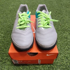 Nike Tiempo Genio 2 Leather Turf Men's Soocer Shoes Pure Wolf Gray-Black - Picture 1 of 8