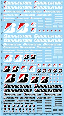 Sponsor Pneumatici Pubblicità 13 Bridgestone Camion + Auto 1:87 Decalcomanie - Immagine 1 di 2