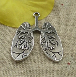 Free Ship 32 pcs tibetan silver leaf charms pendant 40X30mm L-4517 - Picture 1 of 4