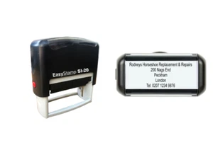 Gummistempel personalisiert selbstfärbend 5 Zeilen wir können Text, Logos und Rahmen hinzufügen - Bild 1 von 14