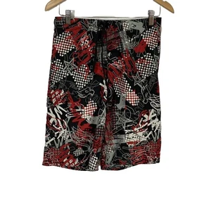 Tony Hawk Boys Black Flat Front Drawstring Stretch Board Shorts Size M (10-12) - Picture 1 of 10