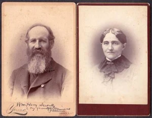 William Henry Sewell & Wife (2) Cabinet Photos - Oneonta, NY - Picture 1 of 2