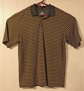 Holloway Mens Medium Golf Polo Shirt Black & Gold Short Sleeve Farm Bureau Logo - Picture 1 of 4
