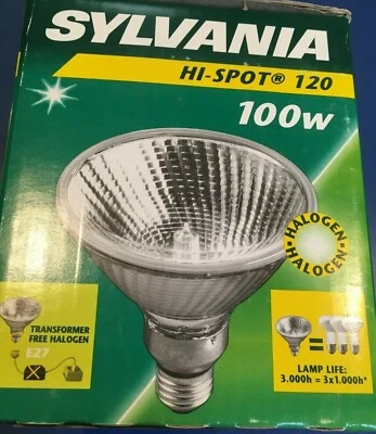 SYLVANIA HALOGENLAMPE DE LUX PAR38 230V 100W E27 10° SPOT WARM WHITE DIMMBAR !!! - Bild 1 von 2